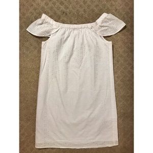 J.CREW Eyelet Off-the-Shoulder Dress